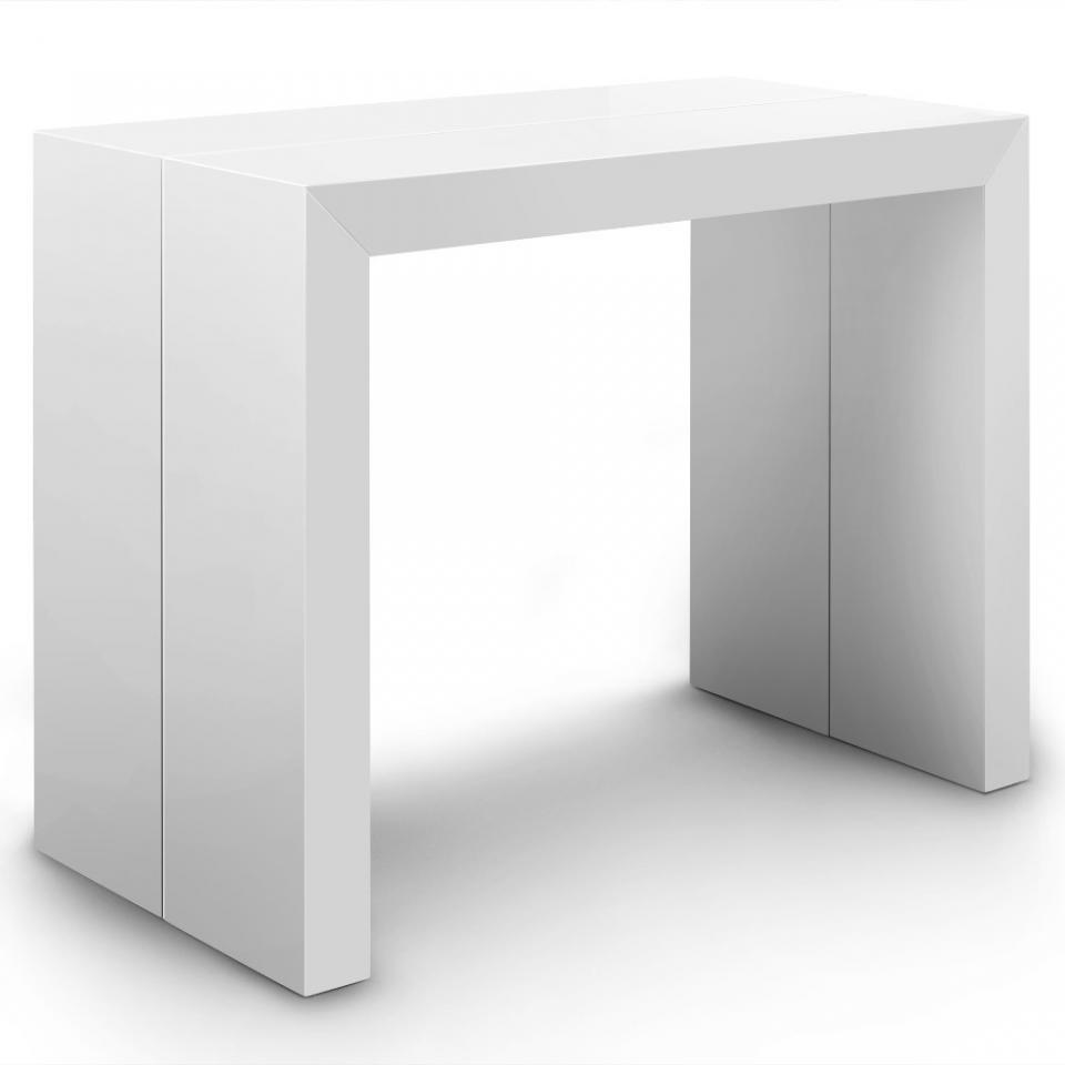 Table Console Oxalys Blanc Laquée