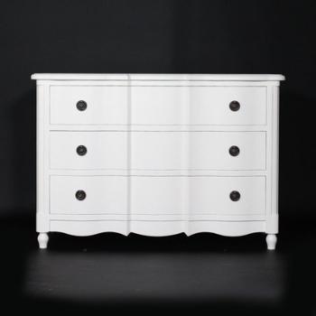 Commode 3 tiroirs arbalète en pin massif