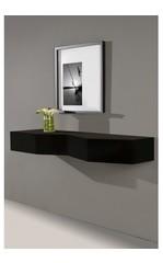 Console design murale laque noir brillant 2 tiroirs Console design murale laque