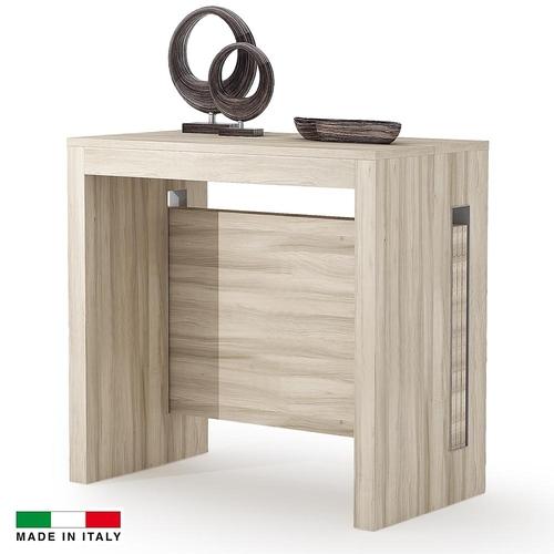 Table console extensible Grazia 3 allonges intégré