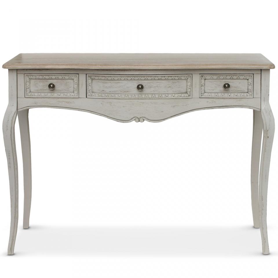 Console 3 tiroirs style Shabby Helena Beige