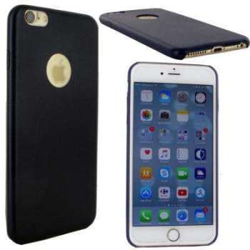 Coque Arrière de Protection en Simili Cuir Bleu Ma