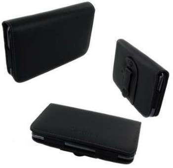 Etui Horizontal Noir Ceinture avec Clip de Sécurit