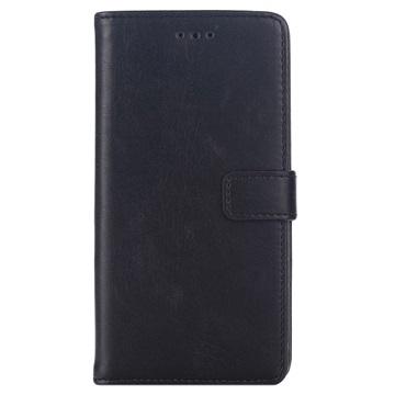 Etui Portefeuille Rétro pour Huawei P8 - Noir