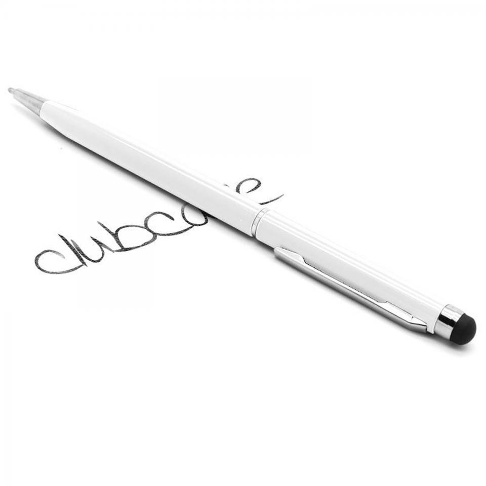 Duo Stylo+Stylet tactile bille quart de tour blanc