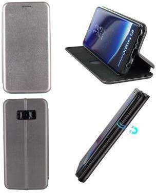 Etui Luxe Rabattable Argent Simili Cuir Avec Suppo