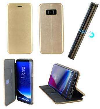 Etui Luxe Rabattable Or Simili Cuir Avec Support p