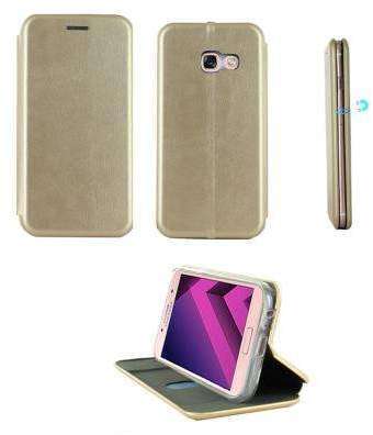 Etui Luxe Rabattable Or Simili Cuir Avec Support p
