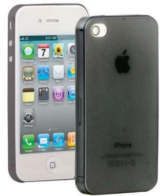 Coque souple ultra fine 0 3mm noire pour iPhone 4 4S Coque souple ultra fine 0