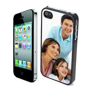 Coque personnalisée iphone 4S noire bord caoutchou