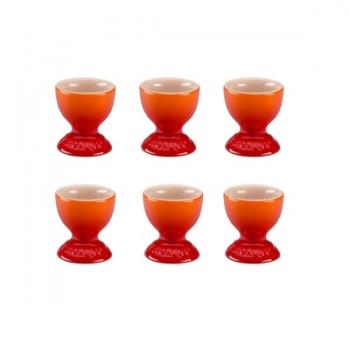 Le Creuset - Set de 6 coquetiers - volcanique brillant Le Creuset - Set de 6 coquetiers