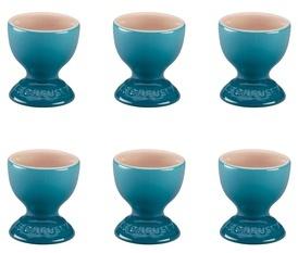 Le Creuset - Set de 6 coquetiers - bleu marseille brillant Le Creuset - Set de 6 coquetiers