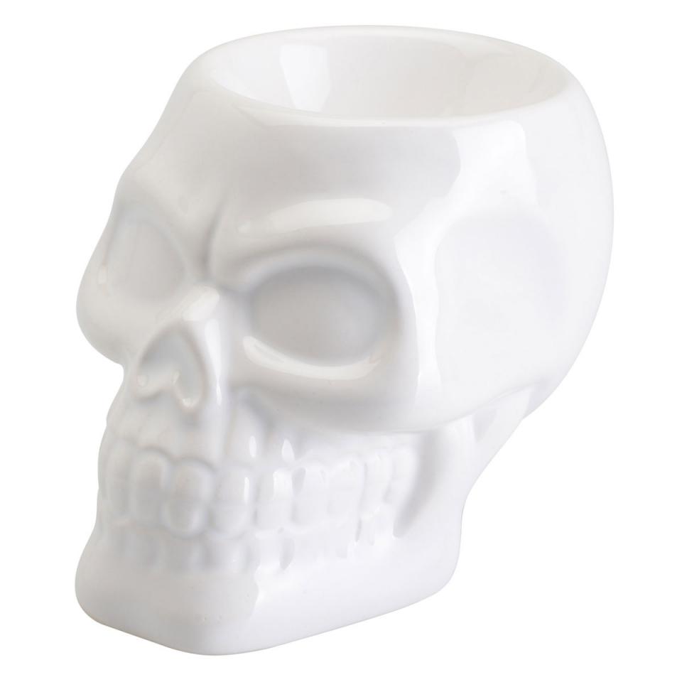 Coquetier Skull Blanc