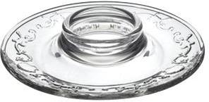 Coquetier fleurs et coquilles Saint-Jacques en verre Coquetier fleurs et coquilles