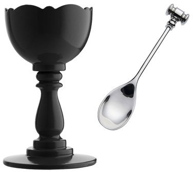 Coquetier avec Cuillère Dressed Noir