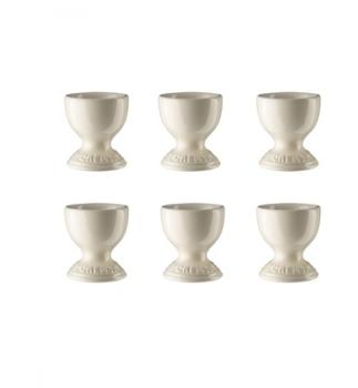 Le Creuset - Set de 6 coquetiers - crème brillant Le Creuset - Set de 6 coquetiers