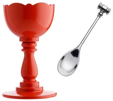 Coquetier avec Cuillère Dressed Rouge