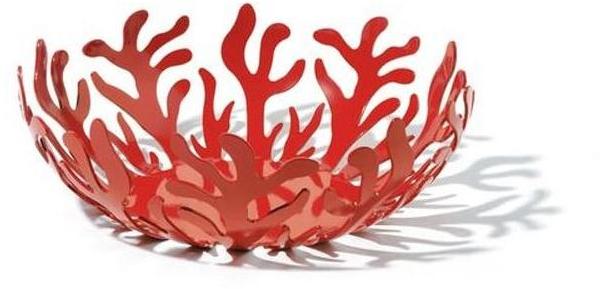 Mediterraneo - Corbeille à fruits - rouge/inox/Ø29