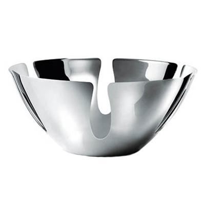 Corbeille à fruits ovale - acier inox finition mir