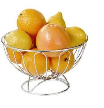 Corbeille à fruits basse en inox - Combrichon h14x