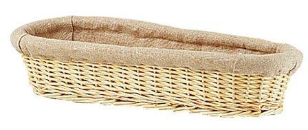 Banneton osier 40x17x9cm avec toile de jute - AZ b