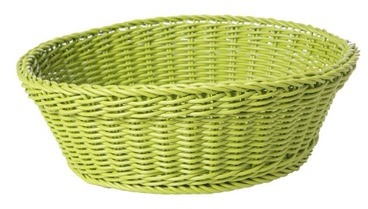 Panier / corbeille à pain ronde vert anis 33,5 X 1