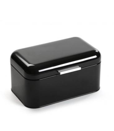 Boite à Pain Rectangulaire en Métal Noir