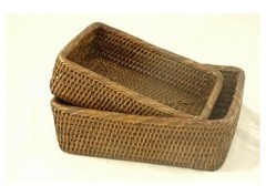 Corbeille en rotin rectangulaire (2 tailles) - Aga
