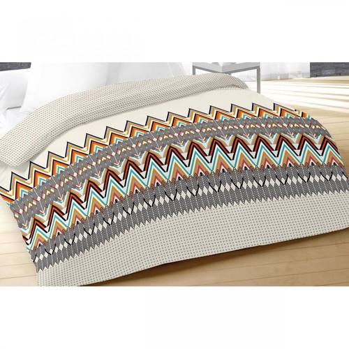 Couette Imprimée Arrow Naturel 240X220 - Terre de