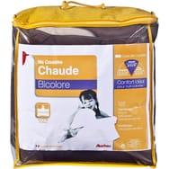Couette chaude bicolore 350g/m² AUCHAN Couleur Gri