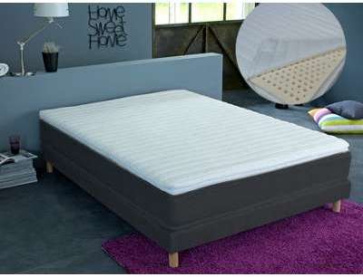 Surmatelas 3 zones déhoussable lavable 100 latex ASTUCE Surmatelas 3 zones déhoussable