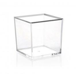 Lot de 10 petites verrines cubes carrées en plasti