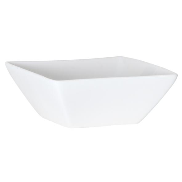 Coupelle en porcelaine carrée blanche 12.4x11.3cm