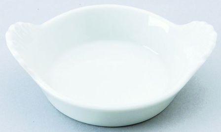 Plat rond à oreilles blanc 14cm - AZ boutique