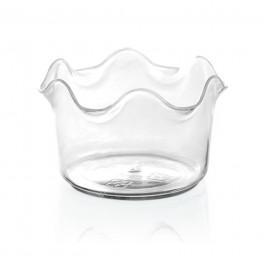 Lot de 10 petites verrines ondulées en plastique