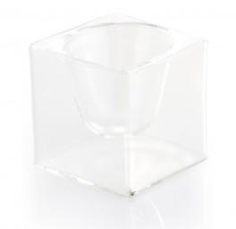 Lot de 10 verrines cubes double parois