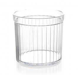 Lot de 10 verrines rondes striées en plastique
