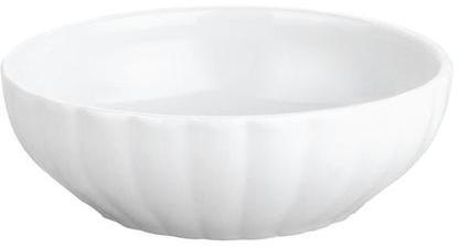 Coupelle à côtes blanche 40cl en porcelaine 14cm -