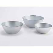 Ensemble de 3 coupelles en verre LISE Argenté