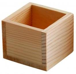 Lot de 4 coupelles carrées en pin