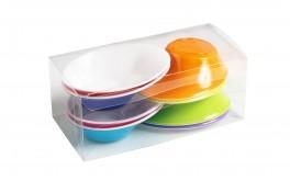 Lot de 8 petites coupelles design blanche et multi