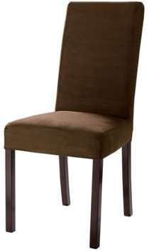 Housse de chaise en microfibre chocolat Margaux