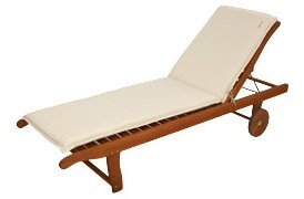Coussin pour bain de soleil déhoussable écru