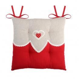 Coussin de chaise Verone Rouge Coussin de chaise Verone Rouge