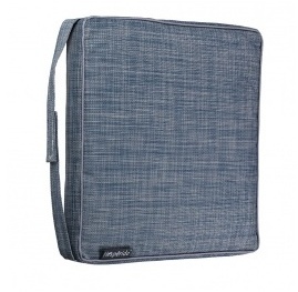 Galette de chaise Texa - Bleu orage chiné