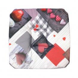 Galette de chaise Photoprint Valentine Rouge Galette de chaise Photoprint