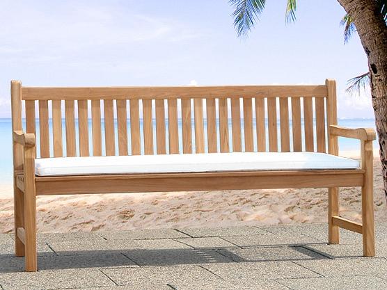 Coussin de jardin beige pour banc Toscana 180 cm -