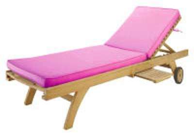 Matelas bain de soleil fuchsia Sunny
