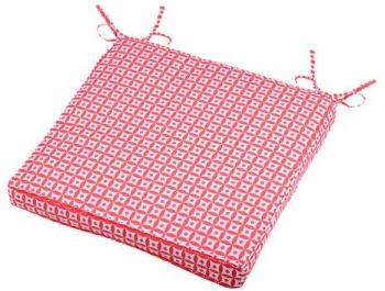Galette de chaise polyester imperméable motif rosaces Galette de chaise polyester