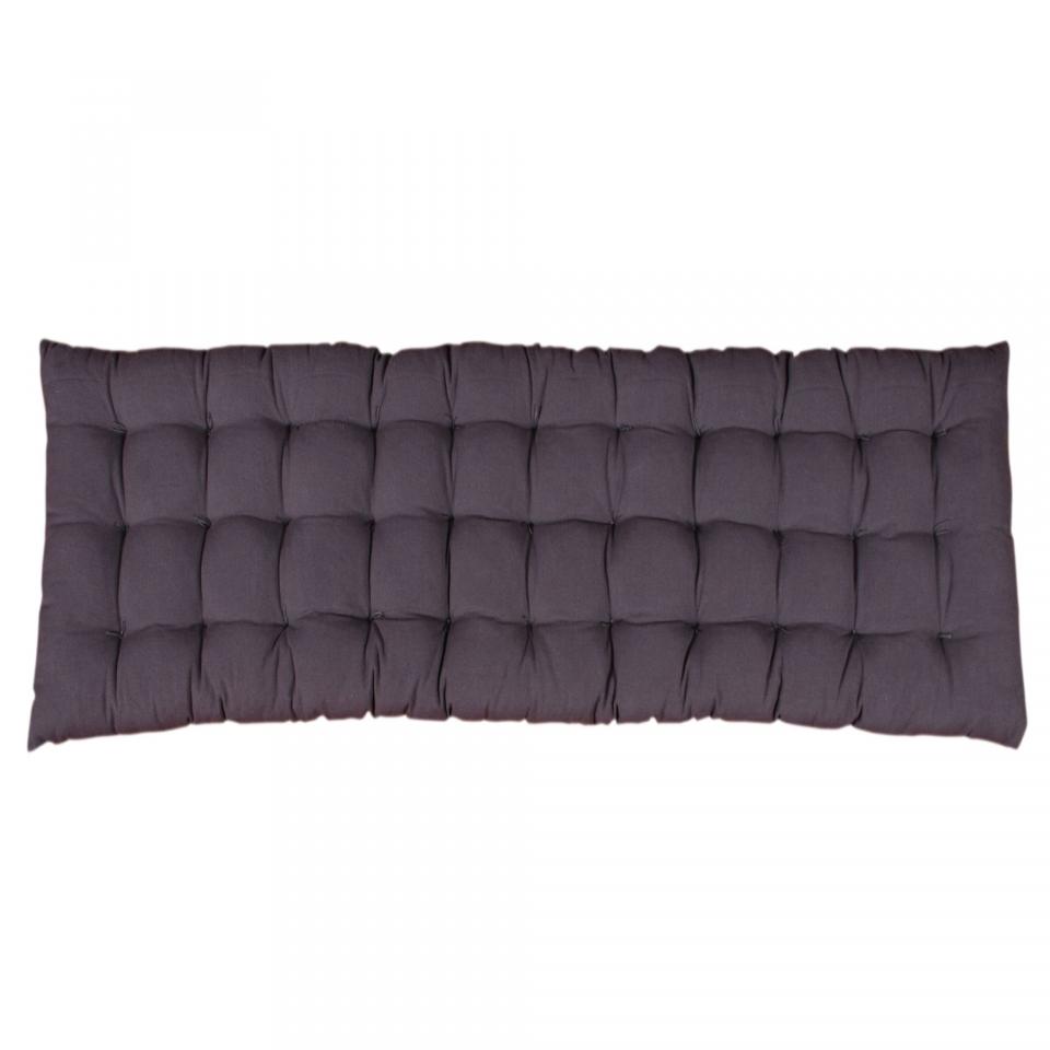 Assise pour banc Emotion en coton gris 120x32cm